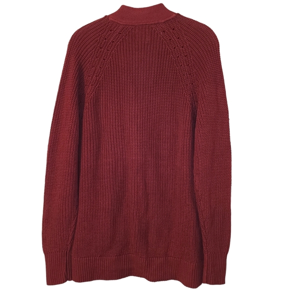 Gap Casual Cardigan Burgundy Button Up  Cardigan Long Sleeve Loose Knit - Picture 2 of 14
